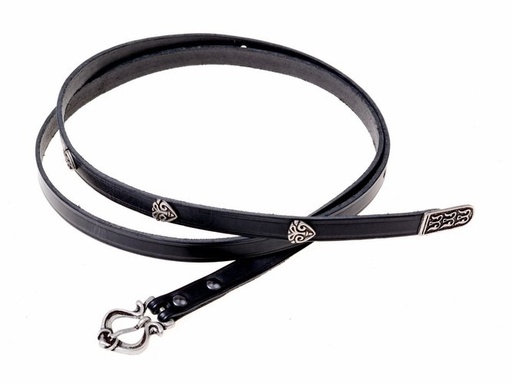 [10 wik 15:C ZN] Wikinger Rus Gürtel mit Riemendende und Nieten 1,5 cm breit Ledergürtel in zwei Farben