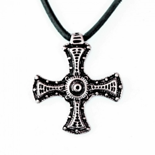 Bronze Anhänger 'Cuthbert Kreuz' - Accessoire, Schmuck für Mittelalter, LARP und Alltag