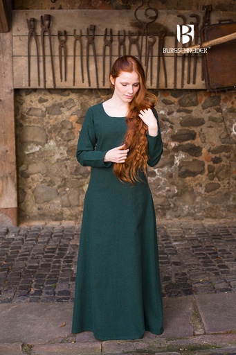 Unterkleid Freya - Grün: Authentisches Untergewand für LARP und Reenactment