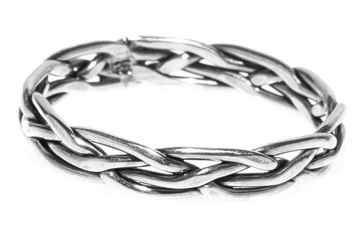 [r421] Ring Mittelalter Ring 'Skala' Damenring Flechtring Silber