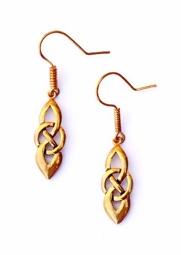 [07 OR 1 DoKno] Paar Bronzeohrringe 'Doppelknoten' - Accessoire, Schmuck für Mittelalter, LARP und Alltag