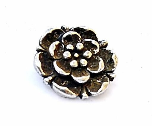 [08 Re-2 Tudor] M Zierniete Renaissance Tudor-Rose -Zubehör für Gürtel und Lederarbeiten für Reenactment und LARP