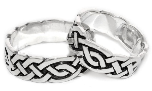 [r4] Dorian Silber 925 Ring im keltischen Stil - Schmuck Accessoire für Historische Gewandungen, Reenactment und Liverollenspiel