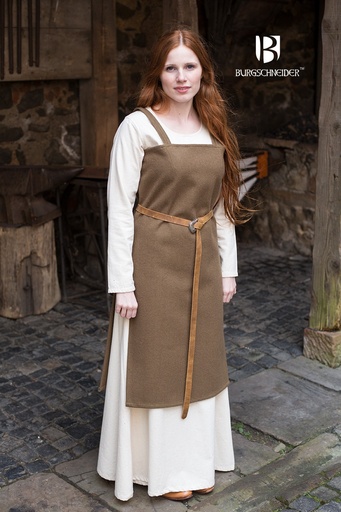 Wikingerkleid Jodis,Wolle Herbstgrün  Mittelalterliches vom Burgschneider