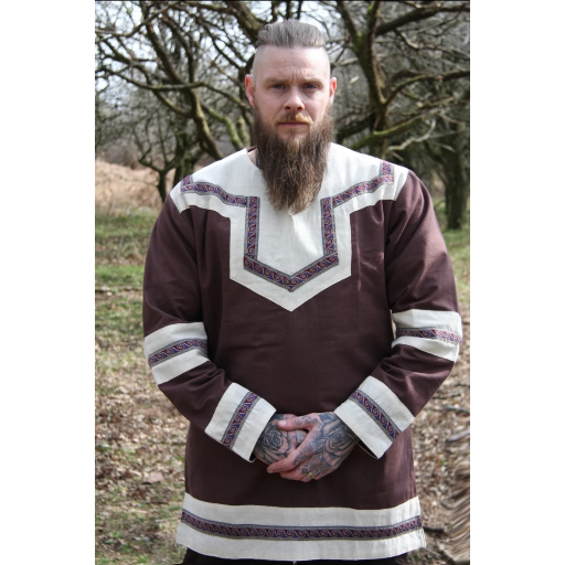 Keltische Tunika mit Besatz - Gewand für Mittelalter, Larp und Reenactment