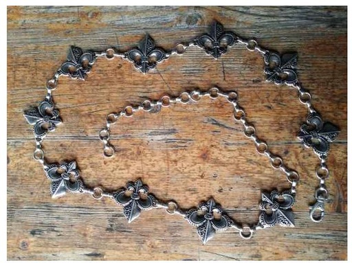 [C5351] Kettengürtel Hüftgürtel Lilien- Stylishes Accessoire für Larp, Mittelalter und Alltag