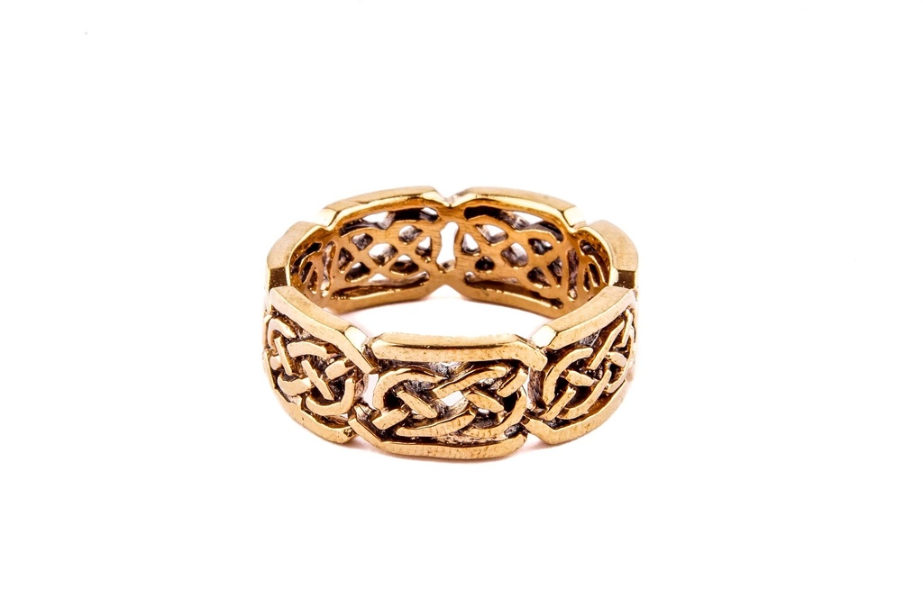Ring  Massiver Keltischer Knotenring BELENUS Freundschaftsring Vintage Bronze 0.7 cm