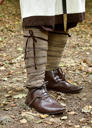 [32068] Wikinger Wadenwickel Beinwickel mit Fischgrätwebung - Spätmittelalter Look von Mittelalter Shopping