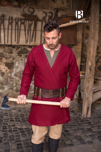 [010007BL28] Klappenrock Wolle Loki, Rot Mittelalterliches vom Burgschneider