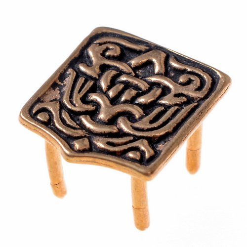 [08 ZN Orient Kl.ma.br] Orientalischer Wikinger-Beschlag - Bronze Wikinger Gürtelzubehör