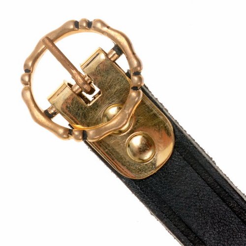 [10 MA-15 Anjou] Mittelaltergürtel mit Bronze Schnalle "Anjou" 1,5 cm Ledergürtel Spätmittelalterlicher Gürtel