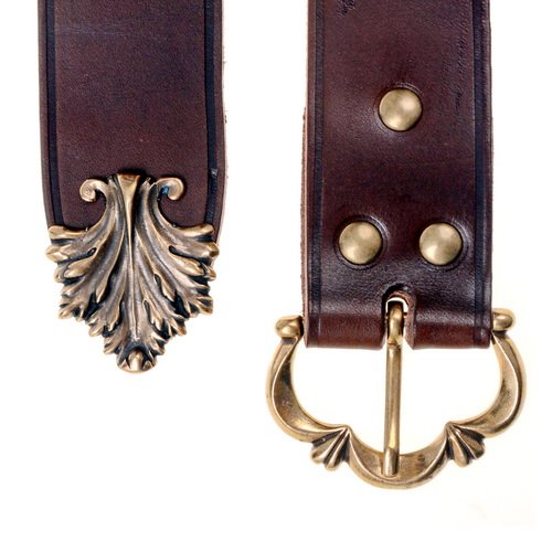 Mittelalterlicher Ledergürtel 4 cm + Ende