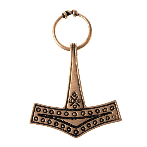 Bronze Anhänger 'Thorshammer von Bornholm' - Accessoire, Schmuck für Mittelalter, LARP und Alltag