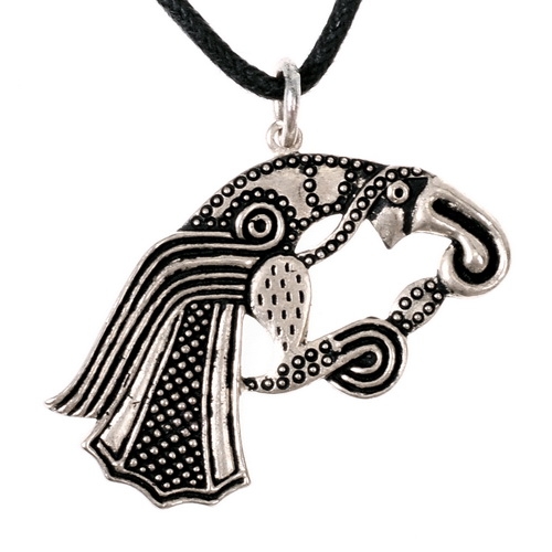 Rabenamulett Vendel - Bronze Anhänger Replik