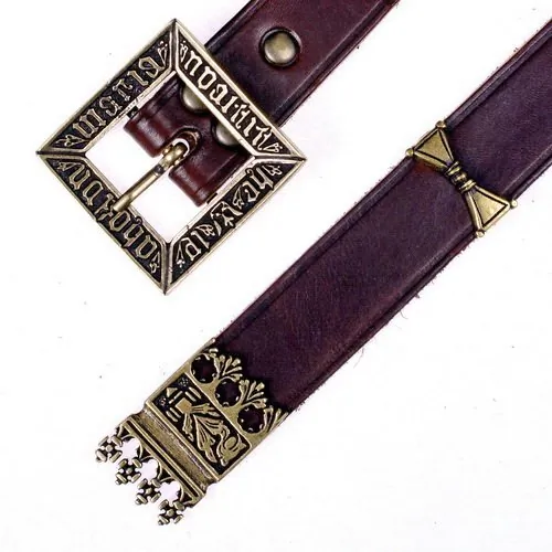 Mittelalter Gürtel 'Erik' von Pomern mit Riemenende und Nieten